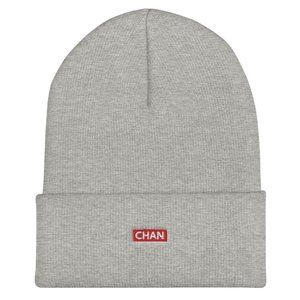 PokeGang Unisex Heather Grey Acrylic Comfortable Form-Fitting Chan Beanie Hat